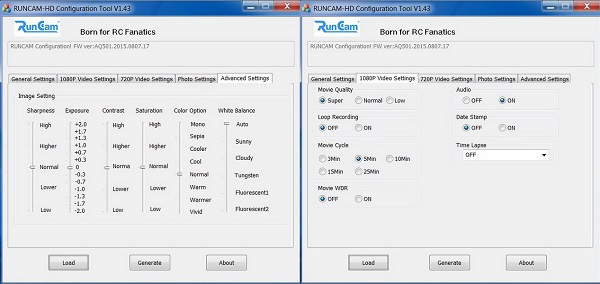RunCam HD tools