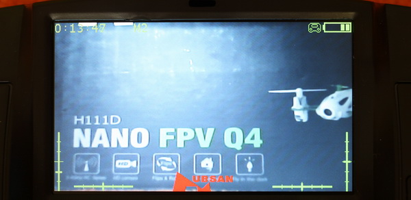 Hubsan H111D review - FPV screen