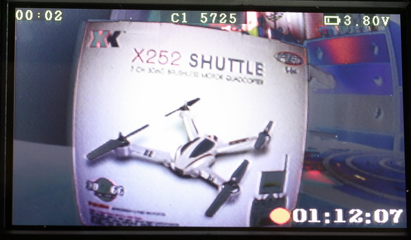 XK X252 Shuttle review - FPV screen