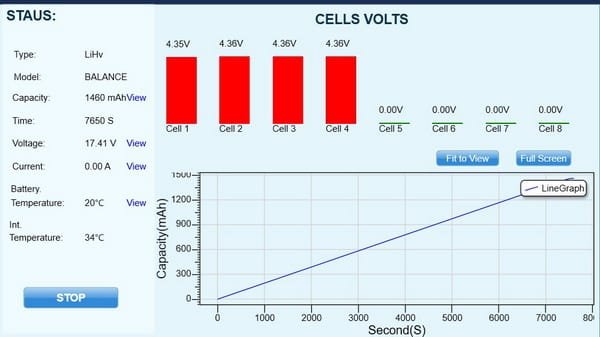 Tattu 100C HV LiPo battery review: Charging graph