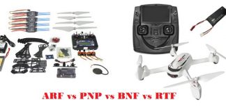 ARF vs PNP vs BNF vs RTF drones