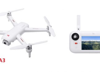 FIMI A3 GPS enabled drone with full hd camera