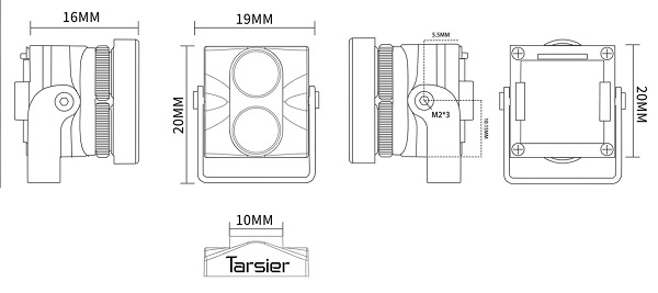 Caddx Tarsier camera size