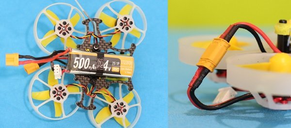 Crazepony 2s 500mAh battery review: Installation