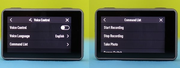 DJI Osmo Action Review: Voice control