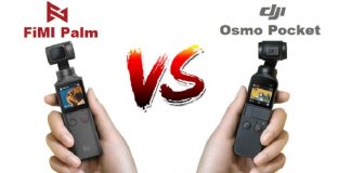 Side by side view of Osmo Pocket and FiMI Palm