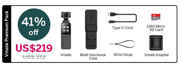 Included accessories in Vmate Premium pack
