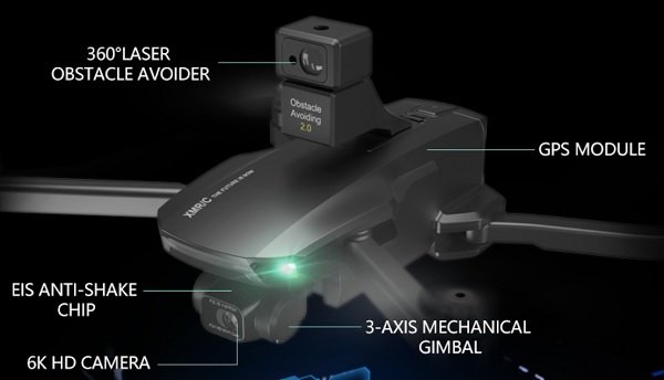 Main parts of XMRC M9 drone
