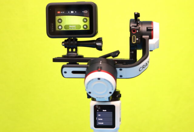 Crane M3 with GoPro10 action camera
