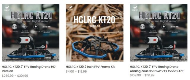 HGLRC KT20 versions and price
