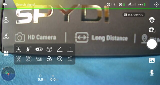 Mobile app main screen