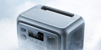 Portable BLUETTI Elite 100 V2 power station with digital display and multiple charging ports, ideal for outdoor adventures and emergency backup.