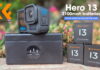 K&F Concept batteries for GoPro Hero 13 arranged for review presentation