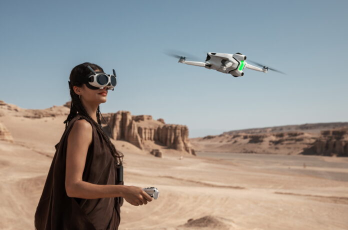Antigravity A1 drone capturing a 360° panoramic view in stunning 8K resolution.