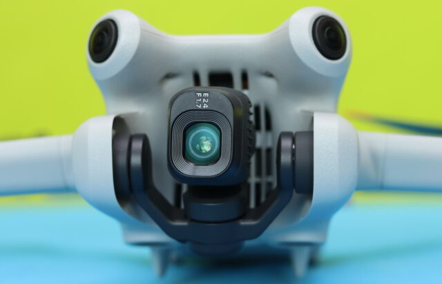 DJI Mini 4 Pro drone showcasing its 4K vertical camera gimbal designed for social media content.