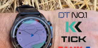 KKTick Tank T5 smartwatch photographed on my wrist hands-on review