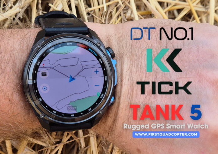 KKTick Tank T5 smartwatch photographed on my wrist hands-on review