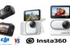 Comparison of DJI Osmo Nano and Insta360 GO Ultra & 3S wearable action cameras with specs and features 2025