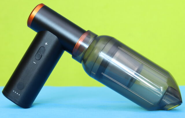 K&F Concept Electric Air Duster with vacuum kit and multiple attachments on display