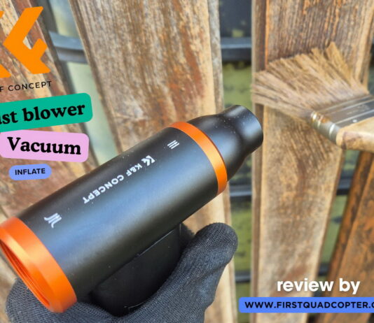 K&F Concept TurboJet Fan blowing away dust from a wood fence before painting