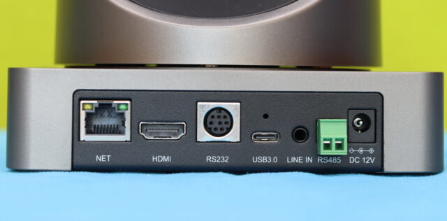 etekess TC202 PTZ AI conference camera input and output ports for video and audio connections