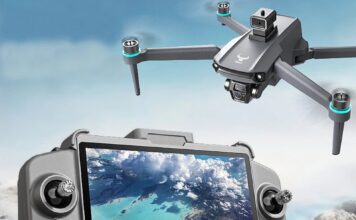 ZLL Beast SG603 PRO drone with obstacle avoidance, GPS, HD camera, and remote controller with built-in screen.
