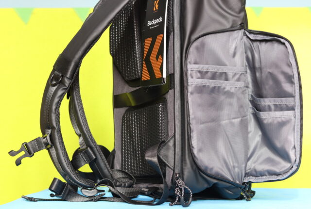 Back view of the K&F Concept Nature Wander 11 backpack showing dual padded shoulder straps and convenient side pockets for water bottles or accessories.