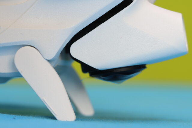 Antigravity A1 drone with landing gear automatically retracting after takeoff.