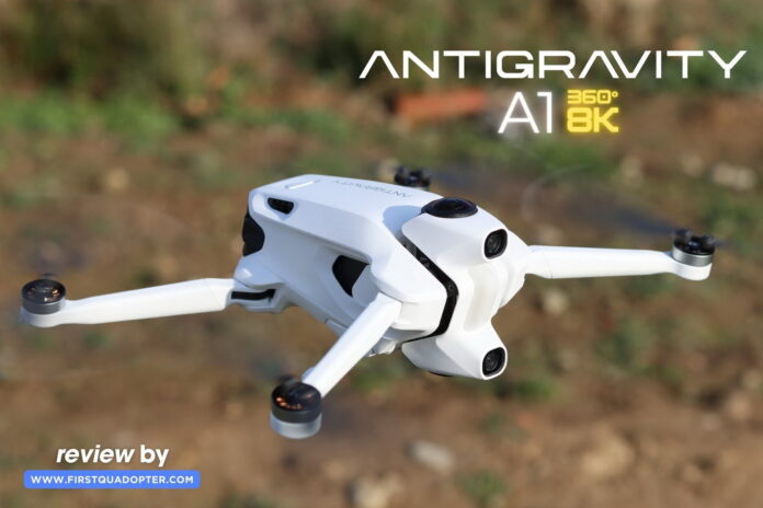 Antigravity A1 drone shown during a hands-on review, highlighting its design and flight features