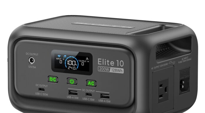 BLUETTI Elite 10: Tiny but Mighty! BLUETTI Elite 10 portable power station with 200W output and 128Wh capacity