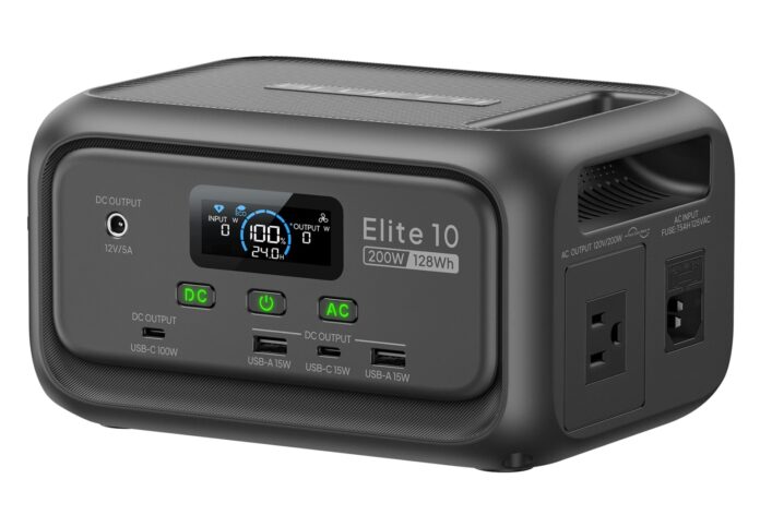 BLUETTI Elite 10 portable power station with 200W output and 128Wh capacity