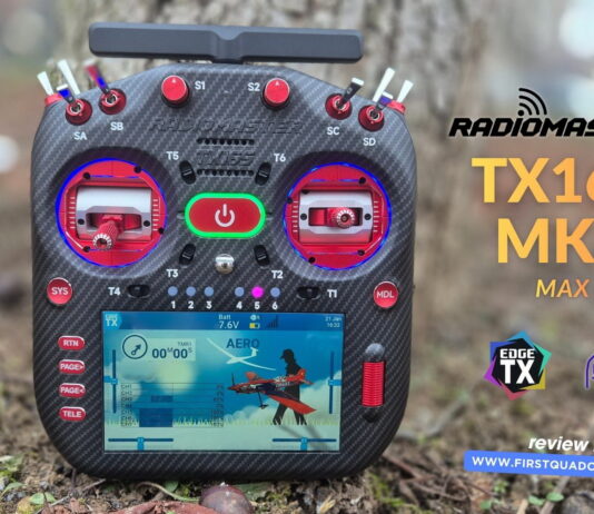 RadioMaster TX16S MK3 MAX radio transmitter shown in a full review, highlighting features, build, and performance.