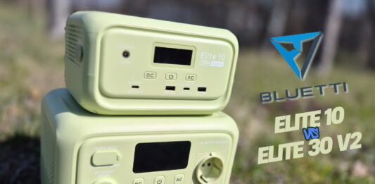 Bluetti Elite 10 vs Elite 30 V2 : Full Comparison & Key Differences Side‑by‑side comparison of the Bluetti Elite 10 and Bluetti Elite 30 V2 portable power stations on a table with some accessories, showing both units clearly for a review photo.