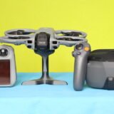 Photo showing DJI Avata 360 controllers (RC 2 and Motion Controller 3) and Goggles N3, highlighting device compatibility and connection setup.