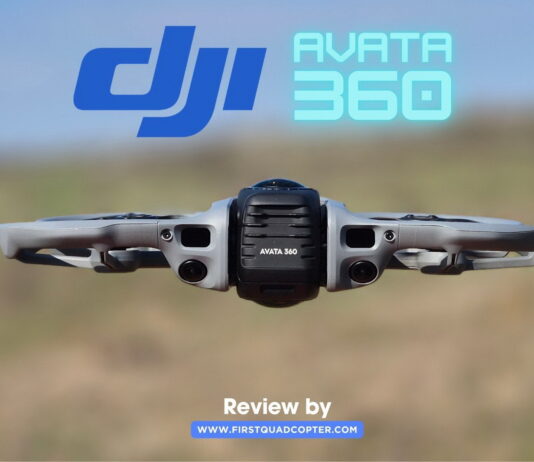 DJI Avata 360 Review: A New Level of Immersive Droning Featured DJI Avata 360 review photo by FirstQuadcopter.com showing the drone’s camera, frame, and propellers.