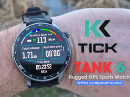 KKTICK Tank T6 : Refined Design, Offline Maps, and More! Close-up of the KKTICK Tank T6 smartwatch during a hands-on review showing its rugged design and digital display.