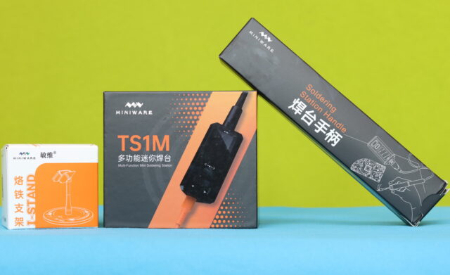 Miniware TS1M H100 combo kit portable smart soldering iron with OLED display and accessories