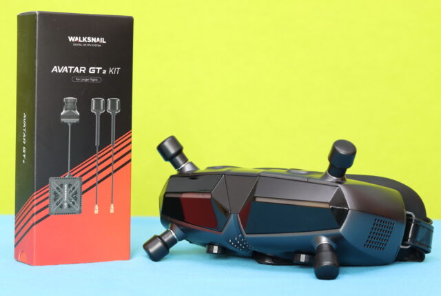 Walksnail Avatar GT2 connected to Goggles X displaying HD video feed but missing Betaflight OSD elements such as battery voltage, RSSI, and flight timer.