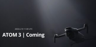 Promotional teaser image for the Potensic Atom 3 drone launch scheduled for June 10.