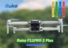Ruko F11PRO 2 Plus drone folded next to its remote controller and battery during my in-depth review and real-world flight testing.